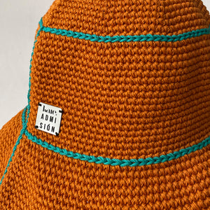 Round Top Bucket Hat in Orange and Tosca - KAIE X ADMISION