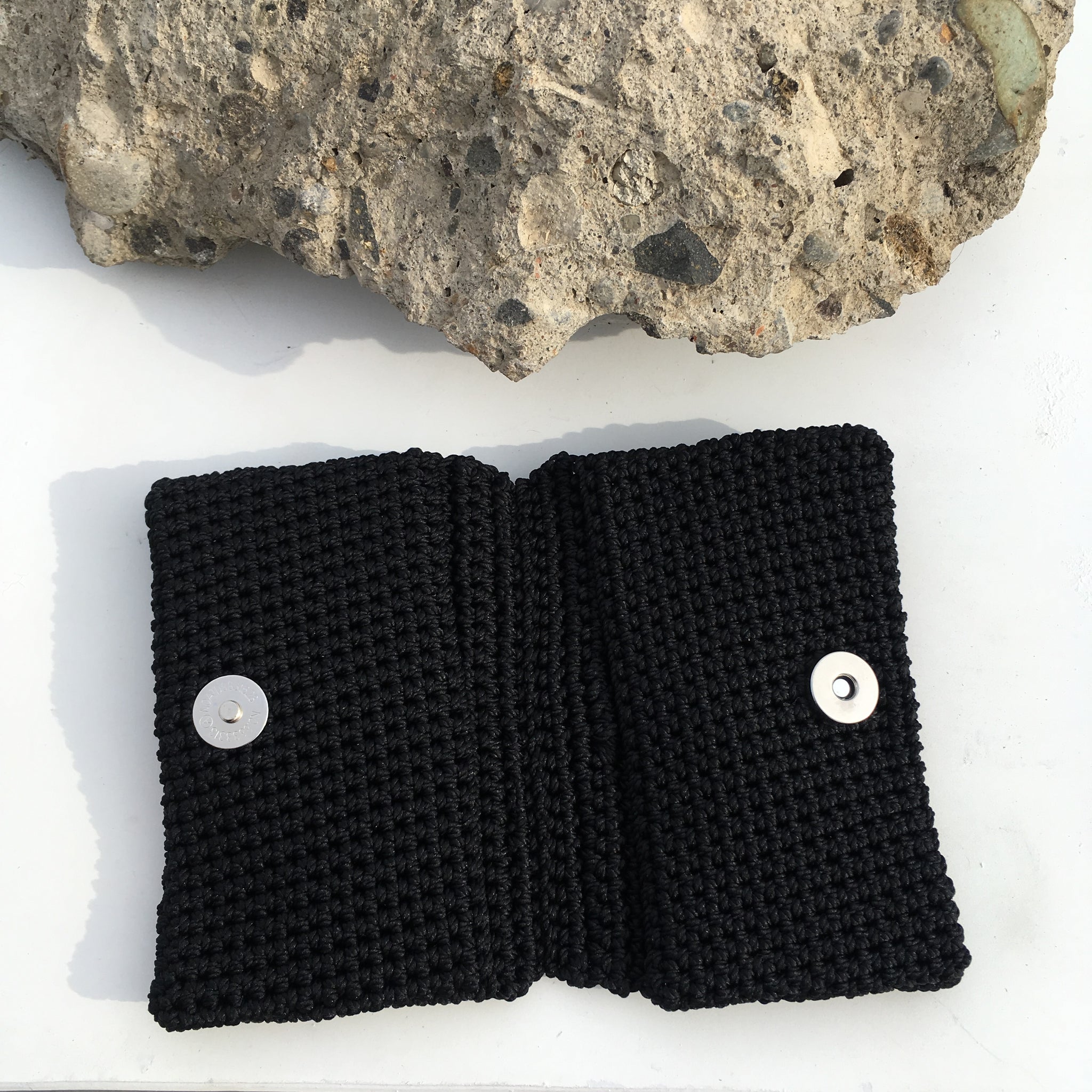 Crochet Card Holder Black